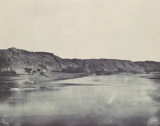Nubie. Rive Orientale du Nil Village de Bab. Vue prise au sud de Philoe, 1850
