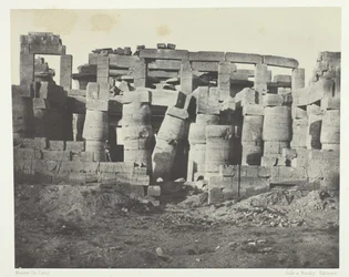 Palais de Karnak, Salle Hypostyle Prise au Nord, Thèbes, 1849-51, imprimé en 1852
