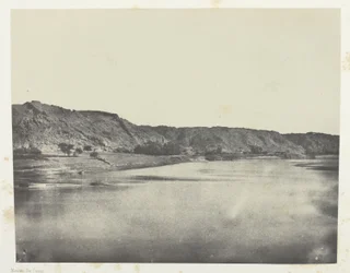 Rive orientale du Nil (village de Bab), vue prise au sud de Philoe; Nubie