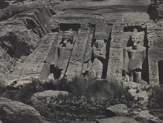 Partie sud du temple rupestre de Hathor, Abou Simbel, 1850