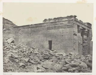 Temple De Dandour (Ancienne Tantour), Dédié à La Triade Osiris-Isis-Horus; Nubie, plate 93 from the album "Egypte, Nubie, Palestine et Syrie" (1852)