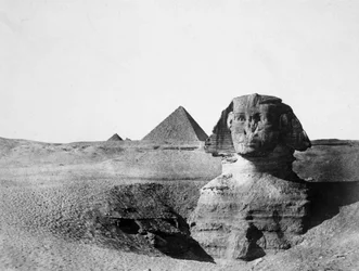 Le Grand Sphinx et les pyramides de Gizeh, Égypte