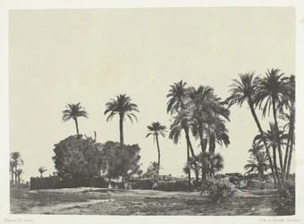Village de Hamameh, Haute-Égypte, 1849-51, imprimé en 1852