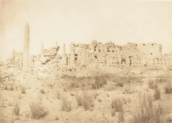 Vue générale des ruines du Palais de Karnac, prise du Nord, 1849-50