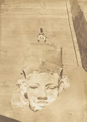 Colosse le plus occidental du temple de Re, Abou Simbel, 1850