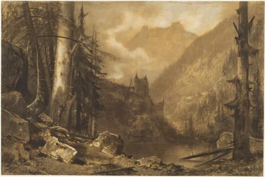 Château alpin au-dessus d