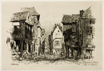 Un vieux quartier de Vitré, Ille-et-Vilaine