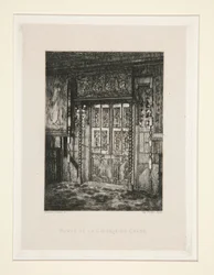 Porte de la galerie de chêne, pl. 8 de la suite Chez Victor Hugo
