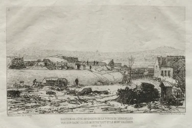 Souvenirs artistiques du Siège de Paris: Bastiene 66. Côté Intérieur de la Porte De Versailles