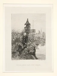 Victor Hugo dans son jardin, pl. 12 de la suite Chez Victor Hugo