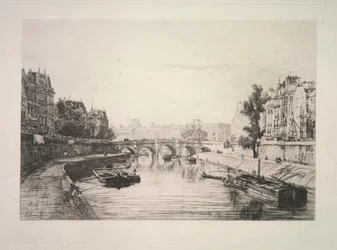 Vue depuis le pont Saint-Michel, 1865