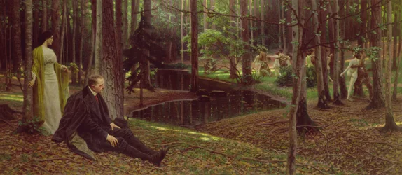 Le peintre Friedrich König et Ida Kubelweiser dans un bois, c.1910