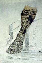 Tatouage du pied maori