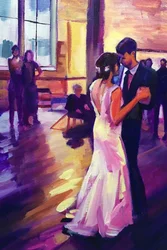 Première danse et étreinte