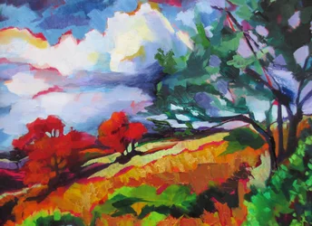 Paysage automnal aux couleurs chatoyantes