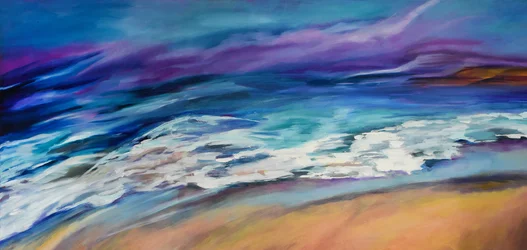 Des vagues océaniques éclatantes