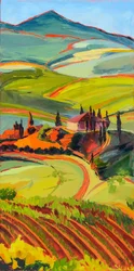 Un paysage toscan plein de vie