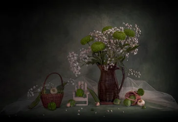 Nature morte rustique verte