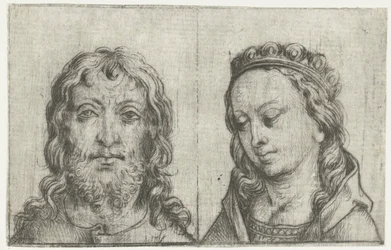 Les têtes du Christ et de Marie