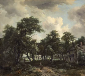 Cabane parmi les arbres, vers 1664 (huile sur toile)