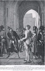 Le général Daumesnil à Vincennes, 1815, illustration tirée de « L