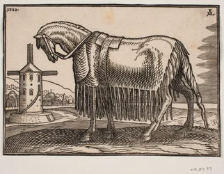 Cheval, couvert d