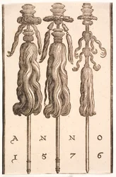 Trois queues de bœuf montées en étendards