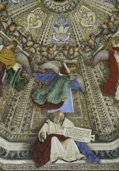Le prophète Isaïe et un ange, dôme de la sacristie de Saint-Marc, Santuario della Santa Casa, Loreto