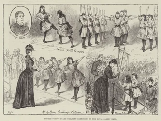 Enfants du London School-Board faisant de l