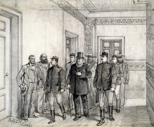 Le président boer Kruger quittant la Chambre des députés à Pretoria