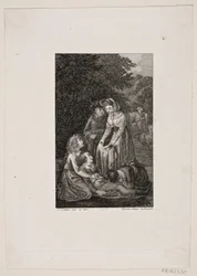 Illustration avec quatre personnes autour d