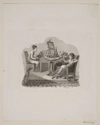 Scène avec deux femmes
