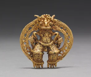 Pendentif figure, c. 1000-1550 (or coulé)