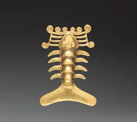 Pendentif homard, c. 1000-1500 (or coulé)