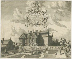 Manoir de Madeley: gravure, nd [c 1686]