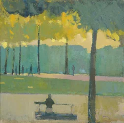 Un moment de calme, Paris, 2017 (huile sur lin)