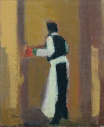 Serveur parisien, 2015 (huile sur lin)