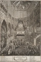 Le couronnement de Marie-Thérèse au château de Prague, 1743.