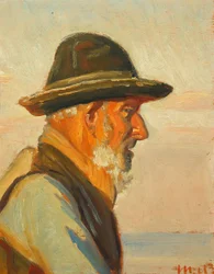 Un pêcheur de Skagen au soleil.