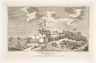 Christiansborg sur la côte de Guinée, vue du sud-ouest
