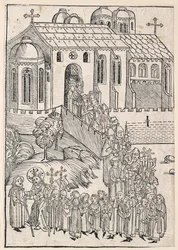 Christ saluant un pèlerin, vers 1491