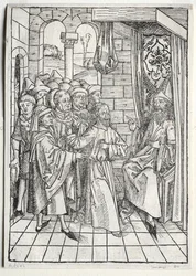 Der Schatzbehalter : Le Christ devant Caïphe (verso)