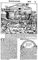 Page du livre La Chronique de Nuremberg, par Hartmann Schedel, 1493