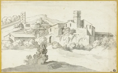 Paysage avec un vieux château