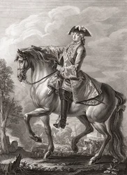 Le roi Louis XV de France, portrait équestre