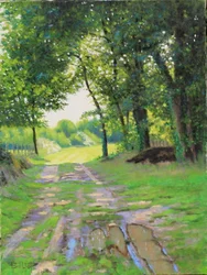 Huile Chemin de Gironde, 2018 (huile sur toile)