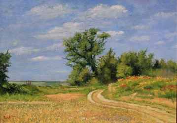 Country road nature oil, 2017 (huile sur toile)