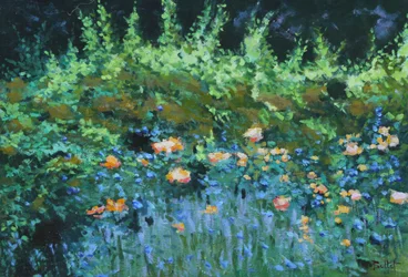 Parterre de fleurs, 2003 (oil on board)