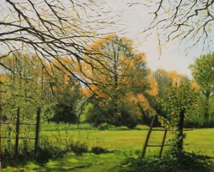 Huile Prairie Girondine, 2018 (huile sur toile)