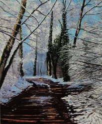 chemin de neige (peinture a l